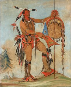 Ah-móu-a, la Balena, uno dei principali Bravi di Kee-o-kúk da George Catlin