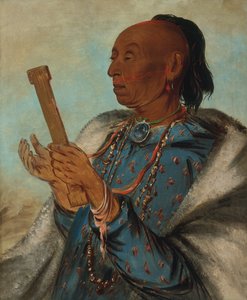Ah-tón-we-tuck, Tacchino, ripetendo la sua preghiera da George Catlin