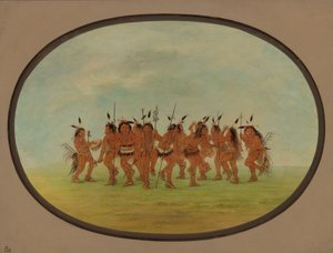 Danza divertente - Sioux, 1861-1869 da George Catlin