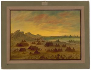 Un villaggio Apache da George Catlin
