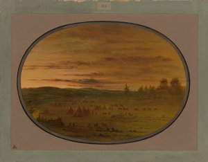 Accampamento indiano al tramonto da George Catlin
