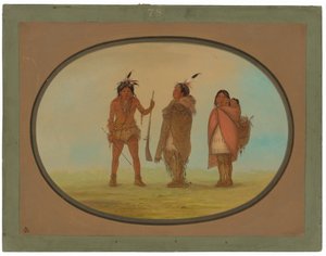 Capo Arapaho, Sua Moglie e un Guerriero da George Catlin