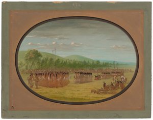 Danza del gioco della palla - Choctaw da George Catlin