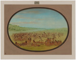 Gioco della palla delle donne - Sioux da George Catlin