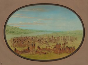 Gioco della palla delle donne - Sioux da George Catlin