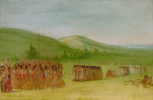 Danza del gioco della palla, Choctaw, 1834-1835 da George Catlin