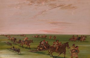 Campo mobile della Banda dei Sioux da George Catlin
