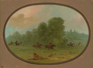 Battaglia tra gli Apache Jiccarilla e i Comanche da George Catlin