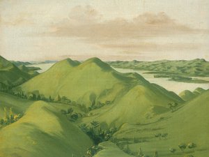 Bellissime scogliere erbose, 110 miglia sopra St. Louis da George Catlin