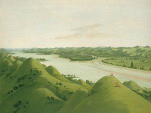Splendide scogliere di prateria sopra le Poncas, a 1050 miglia da St. Louis da George Catlin