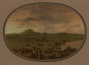 Bivacco di una squadra di guerra Sioux all