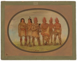 Black Hawk e Altri Cinque Prigionieri Saukie da George Catlin