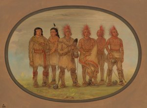 Black Hawk e Altri Cinque Prigionieri Saukie da George Catlin