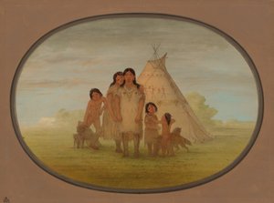 Figli del capo Camanchee e Wigwam, 1861-1869 da George Catlin