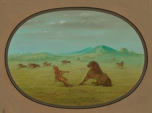 Cattura di cavalli selvaggi - Pawnee, 18611869 da George Catlin