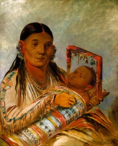 Chée-ah-ká-tchée, moglie di Nót-to-way da George Catlin