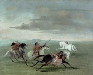 Imprese marziali di cavalleria Comanche da George Catlin