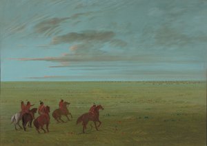 Connibos in partenza per cavalli selvaggi da George Catlin