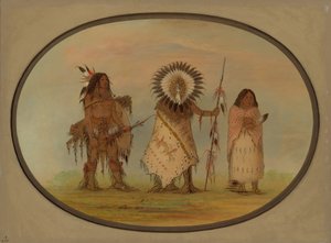 Capo Crow, Sua Moglie e un Guerriero, 1861-1869 da George Catlin