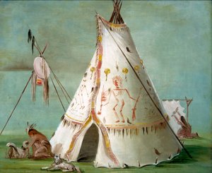 Capanna dei Corvi di Venti-cinque Pelli di Bisonte, 1832-1833 da George Catlin