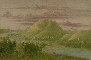 Curiose scogliere erbose, fiume St. Peter, 1861-1869 da George Catlin