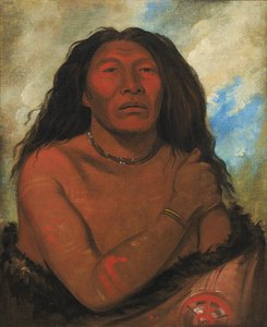 Duhk-gits-o-ó-see, Orso Rosso, un guerriero illustre da George Catlin