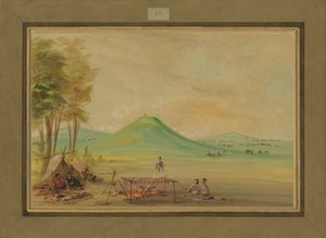 Spedizione accampata in una prateria del Texas, aprile 1686, 1847-48 da George Catlin