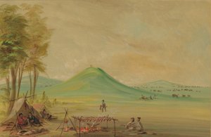 Spedizione accampata su una prateria del Texas. Aprile 1686, 1847-1848 da George Catlin