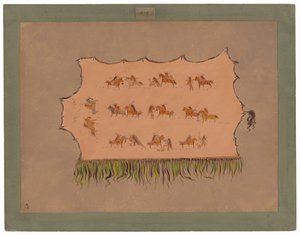 Facsimile del mantello del capo Four Men - Mandan da George Catlin
