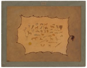 Facsimile di un mantello Ojibbeway da George Catlin