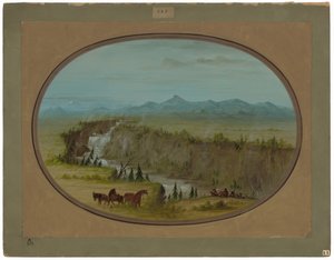 Cascate del fiume Snake da George Catlin