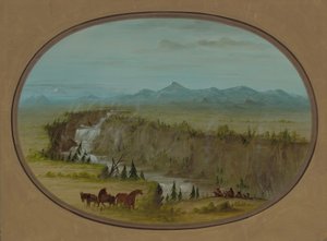 Cascate del fiume Snake, 1855-1869 da George Catlin