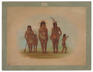 Cinque indiani Iquito da George Catlin
