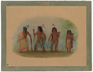 Quattro Indiani Apachee da George Catlin