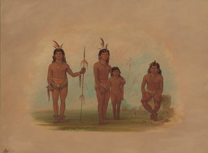 Quattro indiani Goo-a-give, 1854-1869 da George Catlin