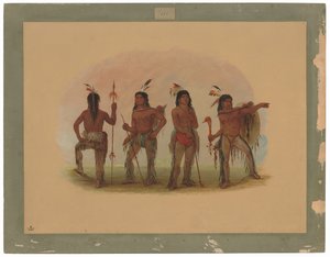 Quattro Guerrieri Navajo da George Catlin