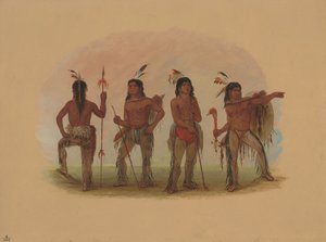 Quattro guerrieri Navaho da George Catlin