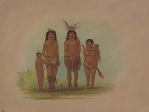 Quattro indiani Sepibo, 1854-1869 da George Catlin
