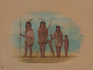 Quattro indiani Xingu, 1854-1869 da George Catlin