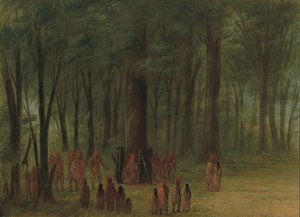 Funerale di Black Hawk - Saukie da George Catlin