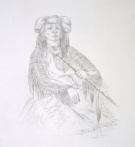 Ha-wan-je-tah (Il Corno Unico) 1852 da George Catlin