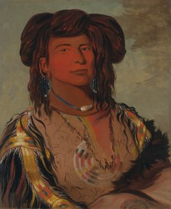 Ha-wón-je-tah, Un solo corno, capo della tribù dei Miniconjou da George Catlin