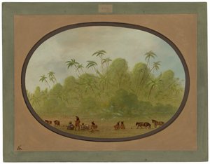 Sosta per fare uno schizzo da George Catlin