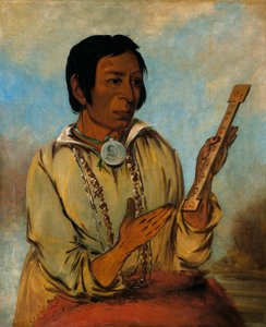 Ma-shée-na, corna di alce, un sottocapo da George Catlin