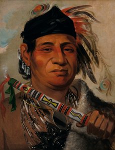 Mah-kée-mee-teuv, Grizzly Bear, capo della tribù, 1831 da George Catlin