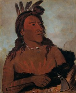 Mah-tó-che-ga, Piccolo Orso, un coraggioso Hunkpapa da George Catlin