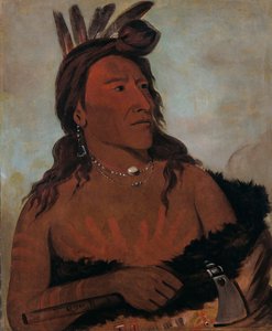 Mah-tó-che-ga, Piccolo Orso, un Coraggioso Hunkpapa da George Catlin