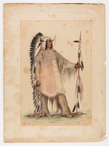 Mah-to-toh-pa, il capo Mandan da George Catlin