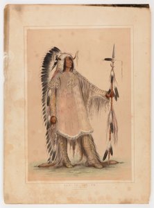 Mah-to-toh-pa, il capo Mandan da George Catlin