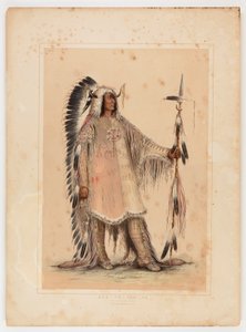 Mah-to-toh-pa, il capo Mandan da George Catlin
